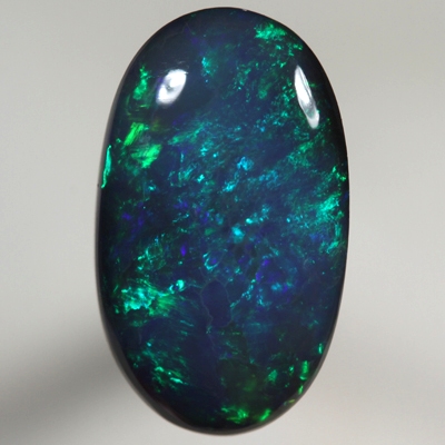 SOLID BLACK OPAL Bright Green Harlequin pattern SEE VIDEO